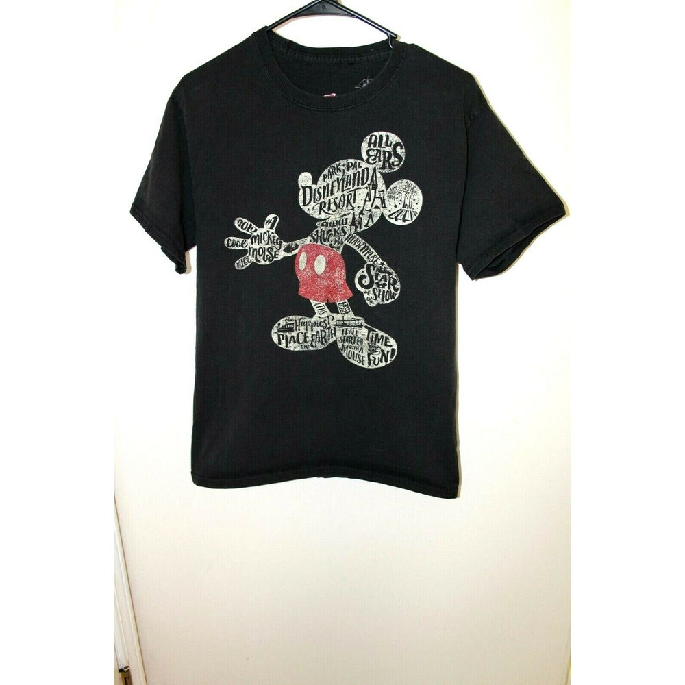 Disney Parks Disneyland Happiest Place On Earth Mickey Mouse Black T-shirt Men M
